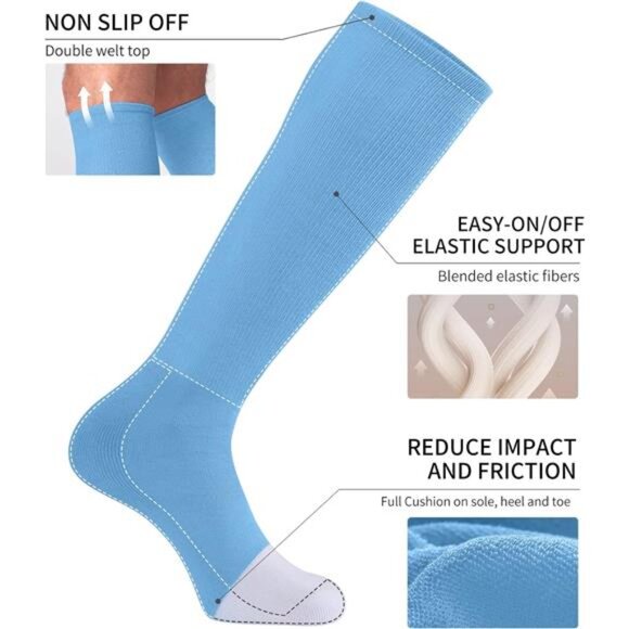 CS CELERSPORT 2/3 Pack Baseball Soccer Softball Socks for Youth & Adult - Picture 4 of 6